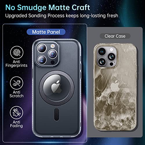 Jueshituo For Iphone 14 Pro Max Phone Case With Unique Magnifier, [Military Grade Drop Tested] [Diamond Screen Protector Included], Elf-Eye Series Shockproof Magsafe-Compatible Case 6.7", Black #TOP5