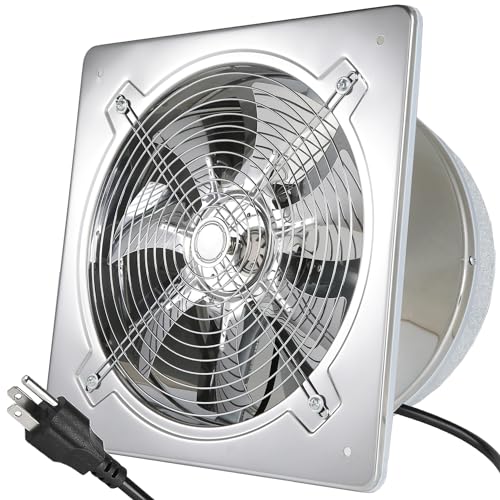 SATOCVAY 8 Inch Exhaust Fan, Stainless Steel Wall Mounted Ventilation Fan, Window Vent Fan Through...
