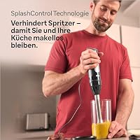 Braun MultiQuick 5 Pro MQ55236M, Stabmixer mit 25 Geschwindigkeiten, EasyClick Plus System für Zubehör, 1000W, Schwarz inkl. Schneebesen, Zerkleinerer (500 ml) & Mix- und Messbecher (600 ml) – Ansicht 6