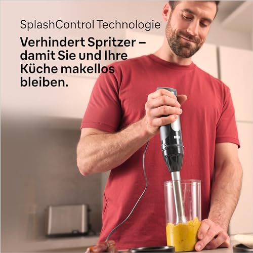 Braun Stabmixer MultiQuick 5 Pro MQ55236M - Elektrischer Stabmixer mit 25 Geschwindigkeiten, EasyClick Plus System für Zubehör, 3-teiliges Zubehör-Set, 1000 Watt, Schwarz 6