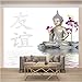 Psifound® Murale Carta Da Parati Personalizzata Con Foto 3D 350X256Cm Famoso Religioso Modello Buddha Adesivo Murale Autoadesivo 3D Pittura Murale Soggiorno Divano Tv Sfondo Carta Da Parati Murale