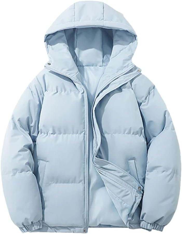 Men Casual Hooded Jacket Cotton Y2k Jackets Solid Color Slim Fit Coats Men's Long Sleeve Coat