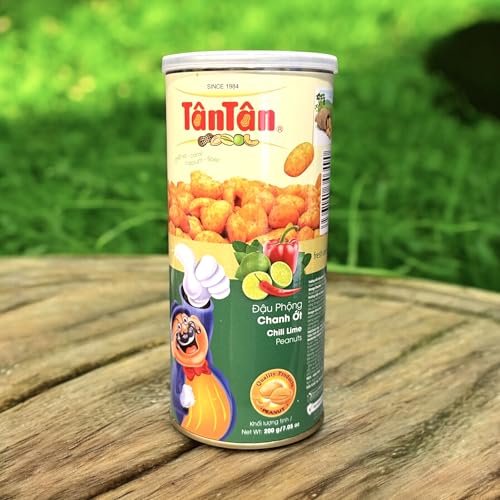 Image of Combo - Chili Lime Peanuts and Shrimp Falvour Peanuts - Dau Phong Chanh Ot va Dau Phong Vi Tom - 7 Oz per Can with 2 Cans per Order