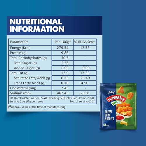 Image of Yummiez Cheese Corn Nuggets 235 gm Pack