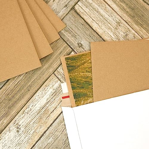 Image of Juvale Corrugated Cardboard Sheets - 11 x 14 in, Brown, 50 Pack - Packing Cardboard Sheets & Backing for Packaging & Art Projects