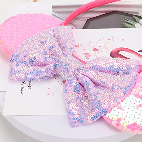 Image of DRESHOW Mouse Ears Bow Headbands Glitter Party Decoration Cosplay Costume for Women