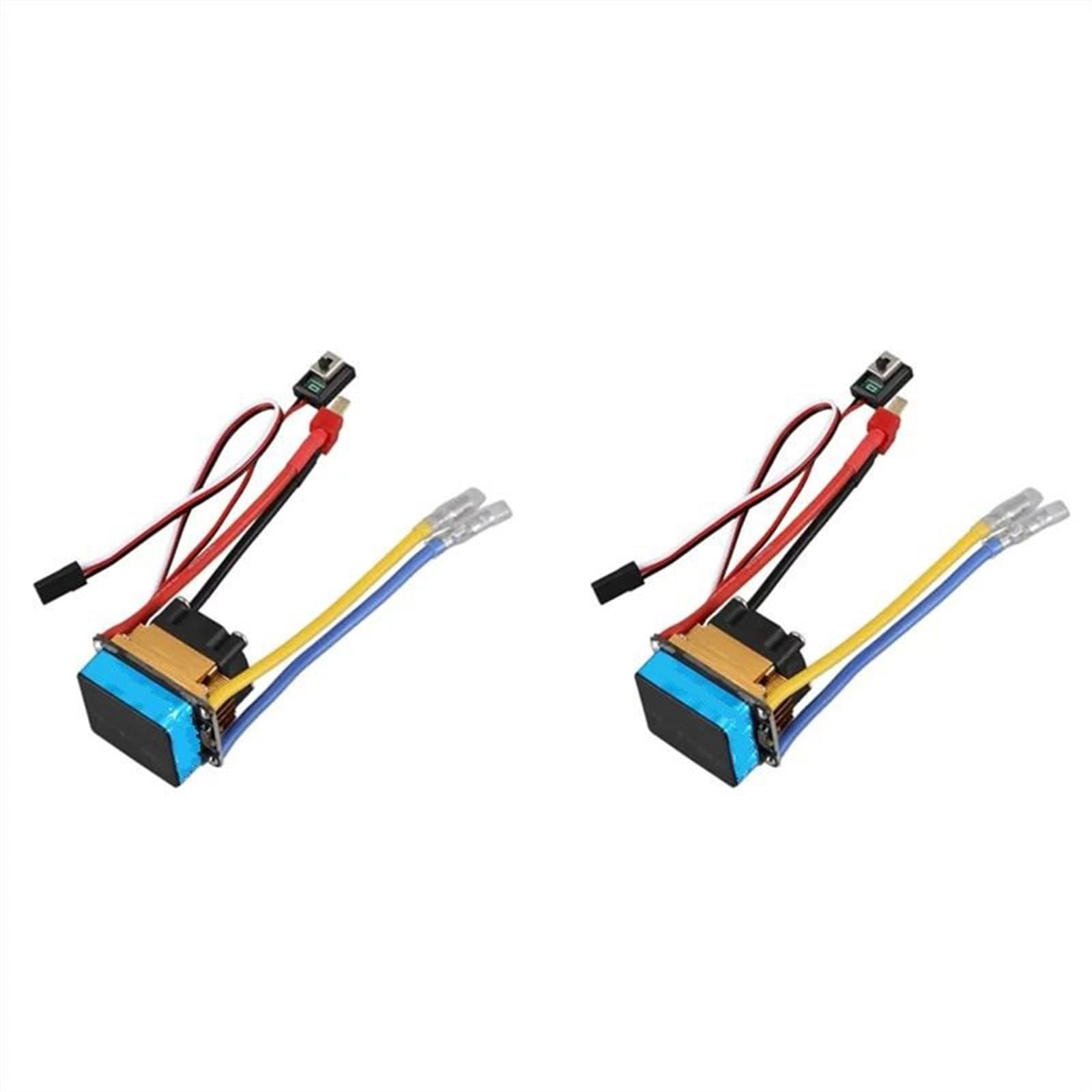 Per AA02 480A Motore Singolo ESC Spazzolato Impermeabile Con Ventola Raffreddamento 2-4S 3 Modalità 5V/3A BEC RC Modello Auto Accessorio Ricambio ESC RC