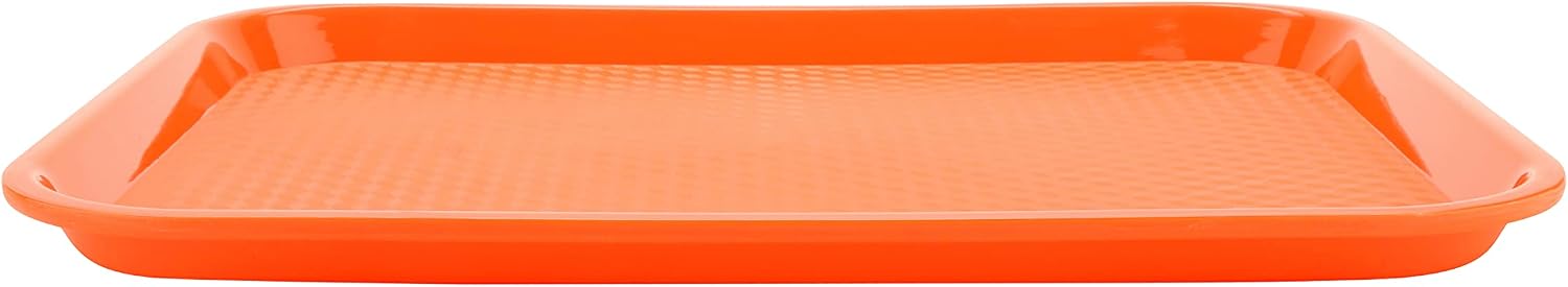 G.E.T. FT-18-O BPA-Free Cafeteria / Fast Food Tray, 17.5" x 14", Orange (Set of 12)
