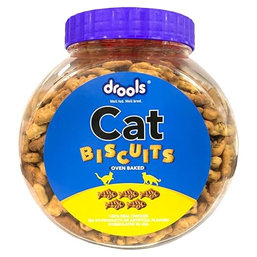 Drools Adult Cat Treat Biscuits 400g Jar | Real Chicken Flavour |...