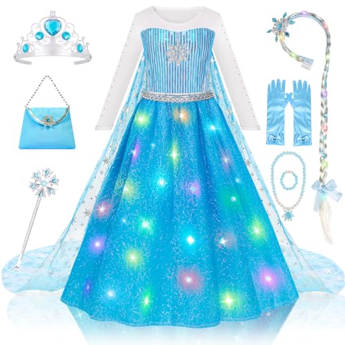 Meland Princess Dress Up for Girls – Light Up Halloween