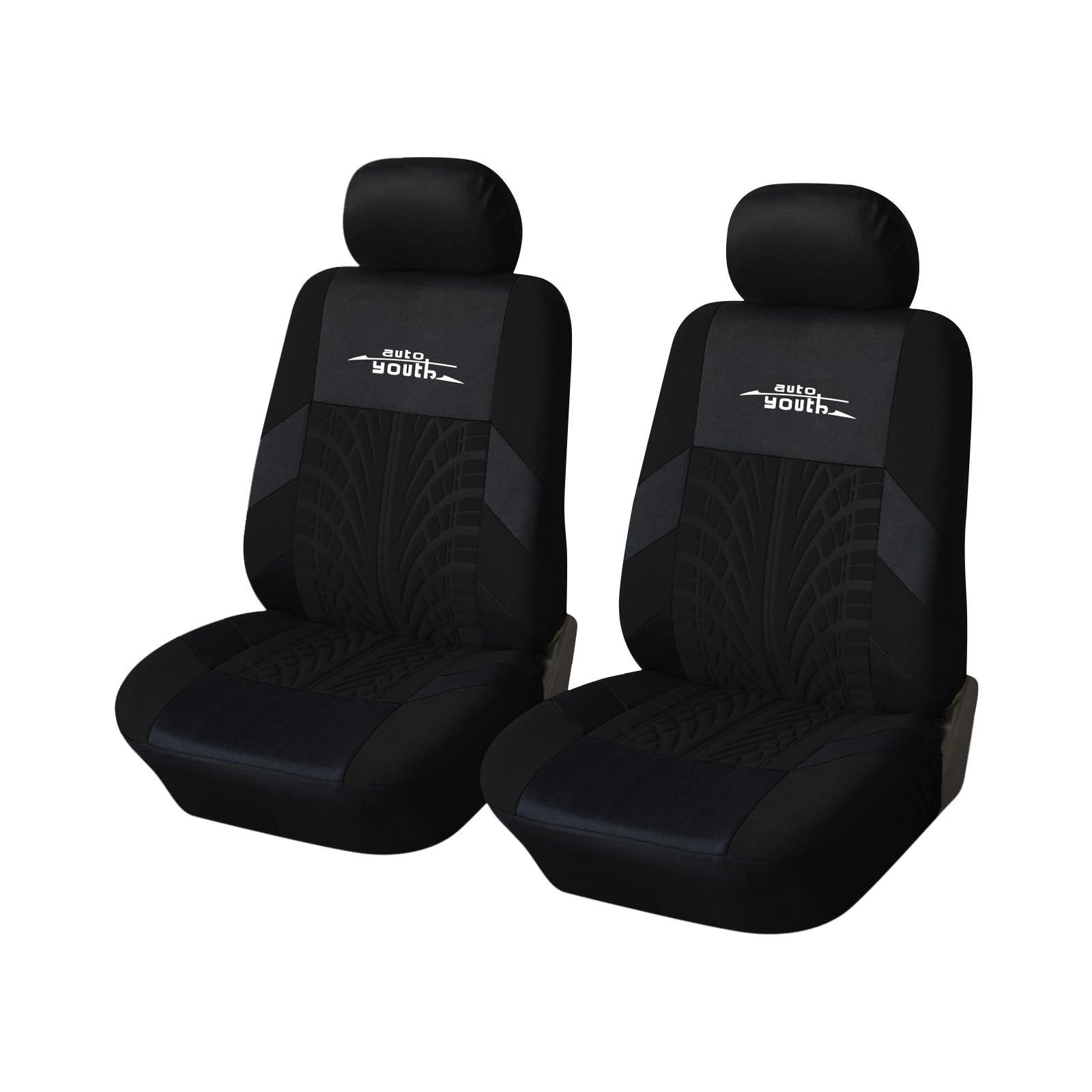 AUTOYOUTH Copri Sedili Auto Universali, Compatibile con Airbag Laterale, Nero