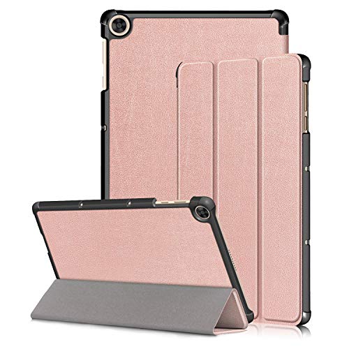 Kemocy Funda para Huawei MatePad T10 / T10s 2020,Flip Cover en Cuero PU con Soporte Carcasa para Huawei MatePad T10s 10.1' AGS3-L09 AGS3-W09 / T10 9.7' AGR-L09 AGR-W09 Tablet,Oro Rosa
