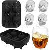 FETHİYE WHOLESALE Dry Head Freezer 4-Piece Skull Freezer, Searched Ice Mold of Cocktails and Parties, FT782378