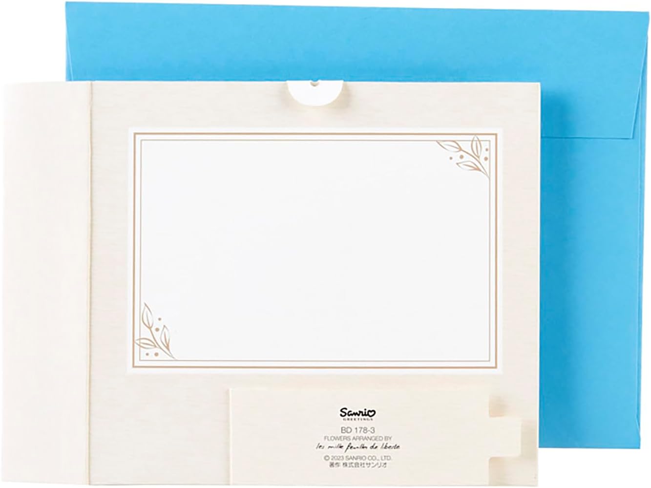 Sanrio BD178-3 SANRIO 981044 Birthday Card, Flower Box, Blue, Greeting Card, International Shipping Available,
