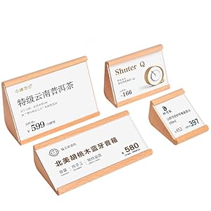 Sxbggyp 9224 Preisschild-Regal Buche (7 x 4 cm)