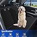 BESULEN Dog Car Seat Cover for Back Seat, Waterproof Dog Bench Seat Pad Compatible for Armrest & Seat Belt, Universal Nonslip Durable Soft Pet Backseat Protector for Cars Trucks & SUVs (Black)