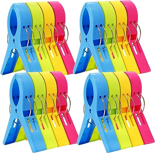 Catálogo para Comprar On-line Pinzas para tender la ropa - solo los mejores. 46 Timotech Paquete de 16 Pinzas para Toallas de Playa, Clips tamaño Jumbo para Toallas de Playa, Pinzas para Ropa, Pinzas para Edredón a Prueba de Viento