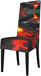 Kilauea Volcanos Protection Cover for Dining Chair - Soft, Comfortable, Removable Slipcovers for Hotel, Banquet