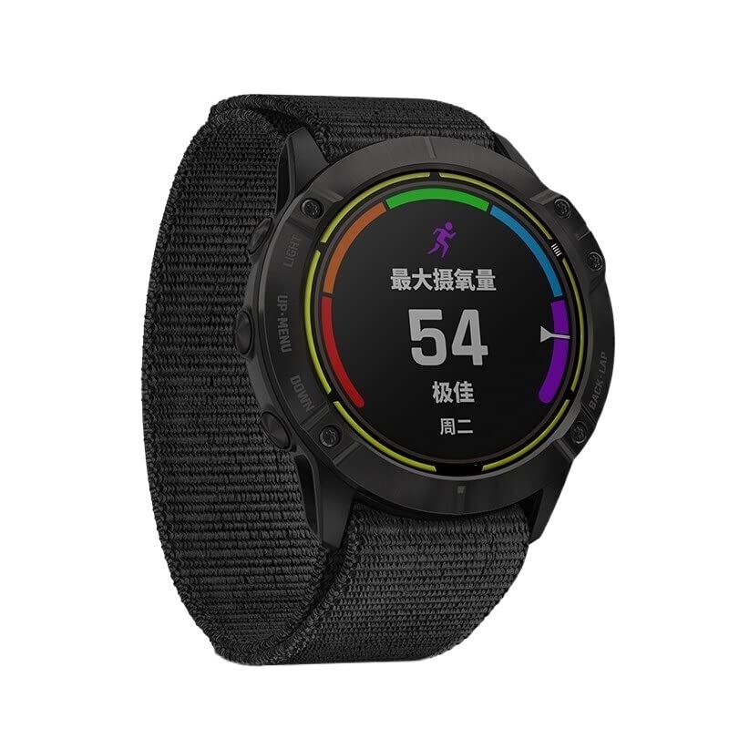 Bracelet nylon 26 22 mm montre Garmin Fenix 6X Pro 5X 6 5 945
