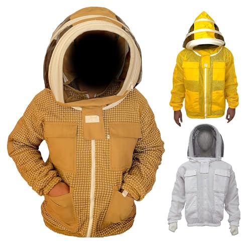 URBANSBEE Veste Apiculteur Professionnelle Apiculture Ventilee 3 Couches avec Voile Fantaisie Respirante Anti Piqures Protection Complete Confortable Legere