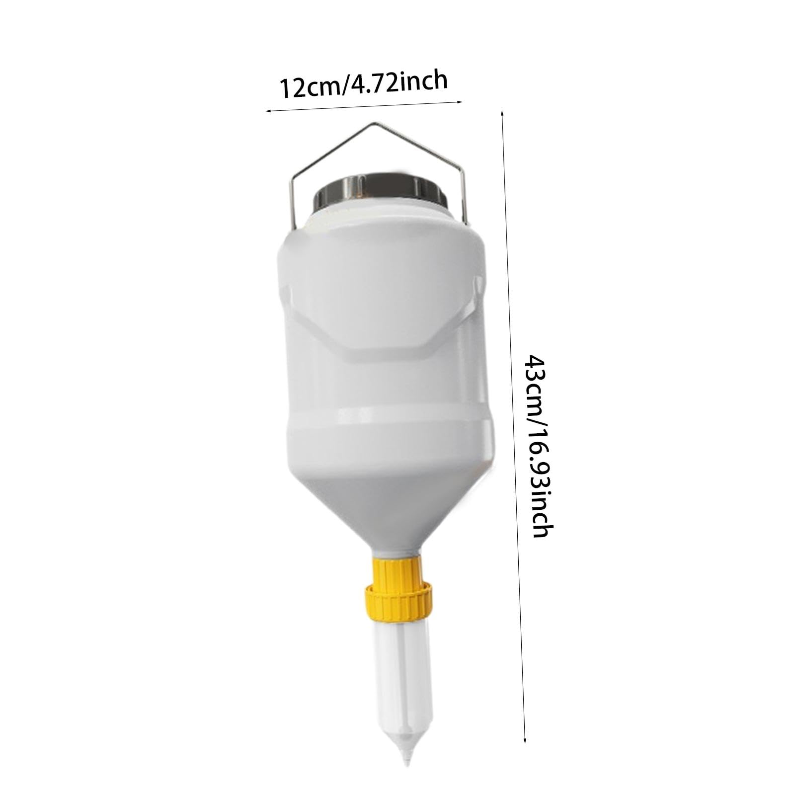 Dispenser, Dispenser di Ketchup, 3 Litri, Strumento per Spremere Patatine Fritte, Spremere da Appendere per La Cucina, Giallo