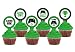 Video Game Party Cupcake Toppers Includes 6 Styles Totaling 24 Pieces,Perfect For Gaming Theme Party,Birthday Party Inspired Supplies.