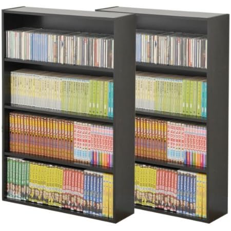 Amazon 山善 Yamazen 2個組 マンガぴったり本棚カラーボックス Cdcr 9060 Bk ブラック カラーボックス オンライン通販