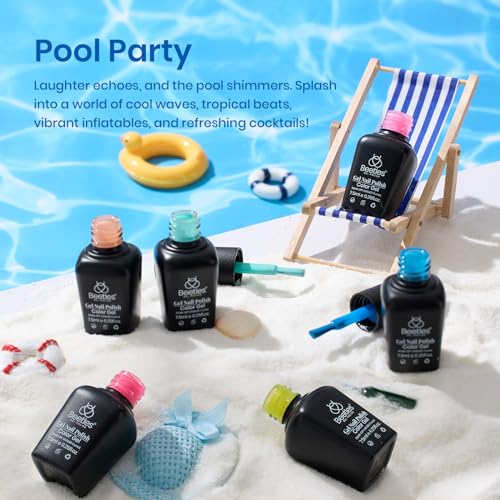 Image of beetles Gel Polish Set, 6 Colors Pool Party Holiday Collection