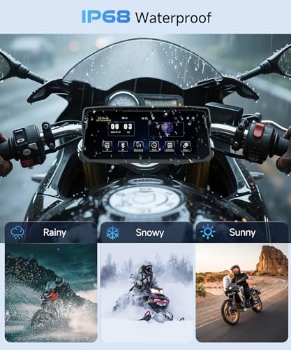 Image of 6.86 inch Portable Motorcycle Wirelsss Carplay Screen