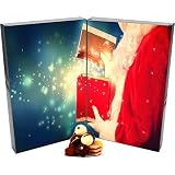 Hallingers 24 handgemachte Pralinen Adventskalender, teilweise mit Alkohol (300g) - Santa (Buch-Karton) - Weihnachten 2022, Für Sie#Für Ihn - Geschenk zu Weihnachten 2022