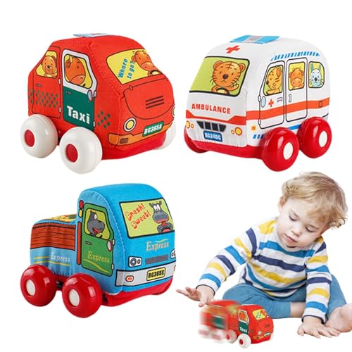 Juguete educativo para vehículos - Camión expreso para ambulancias de dibujos animados, modelo de figura suave lavable | Regalo educativo para niños, juegos para niños y niñas, edades 0-7 años, Coche