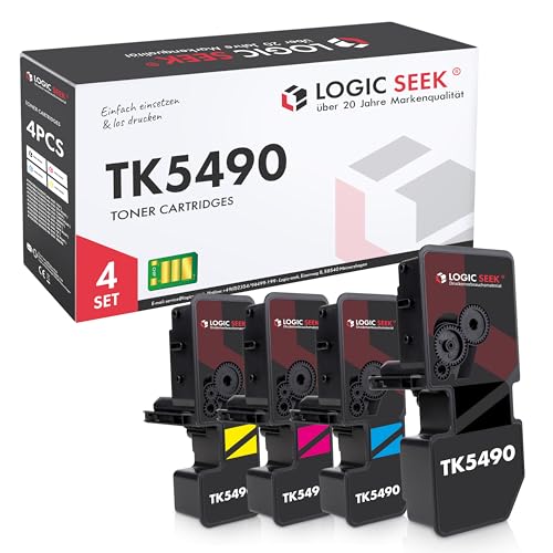 Logic-Seek TK5490 Toner kompatibel für Kyocera ECOSYS MA2101cwfx MA2101cfx PA2101cx PA2101cwx MA2101cfx Plus MA2101cwfx Plus PA2101cwx Plus PA2101cx Plus (4er Pack) 1 x Black-Cyan-Magenta-Yellow