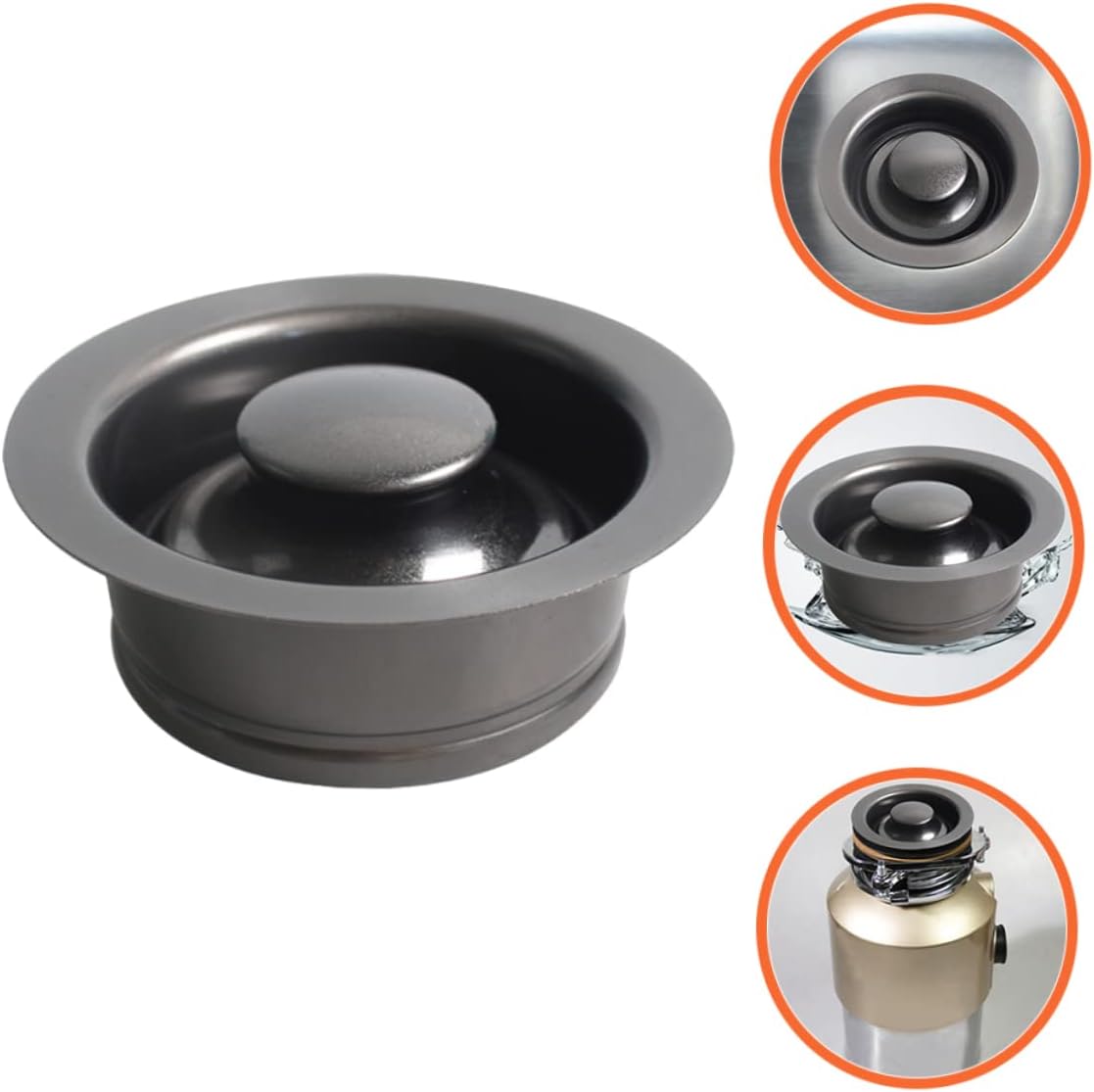 LIFKOME Sink Flange Stopper for Garbage Disposal Kitchen Drain Cover Resistant Design Easy Installation Prevents Clogging Durable Flange and Stopper