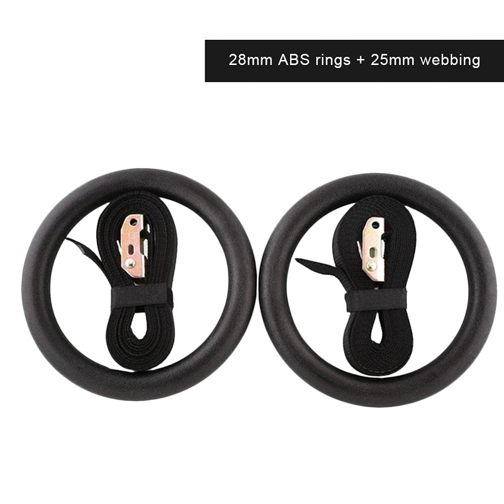 Anelli per il fitness, Anelli for ginnastica in ABS con cinghie e fibbie for allenamento di forza, set di anelli da tirare for ginnastica domestica
