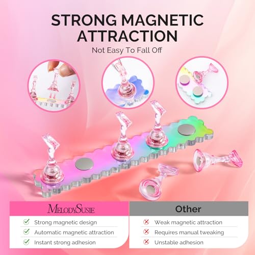MelodySusie 2 Sets Aurora Nail Stand para uñas postizas miniatura 4