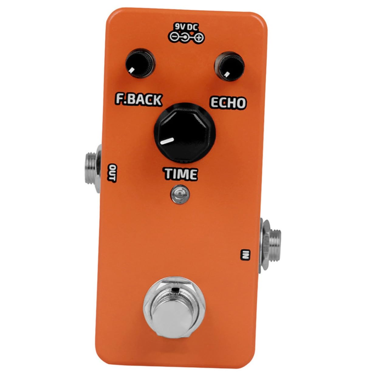 Pedale Delay Analogico per Chitarra Elettrica, Mini 1 Pz | Effetto Delay per Chitarra Elettrica, Arancia, Metallo e Circuito, Regolazione Tono Semplice