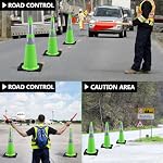 BESEA 8 Pack 28 Inch Green Traffic Cones with Wide Weighted Base - Image 5