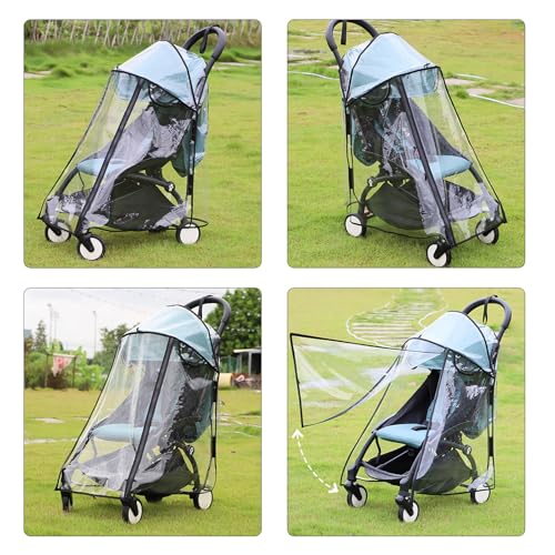 Housse de protection pour poussettes transparente et imperméable pour bébé - 2