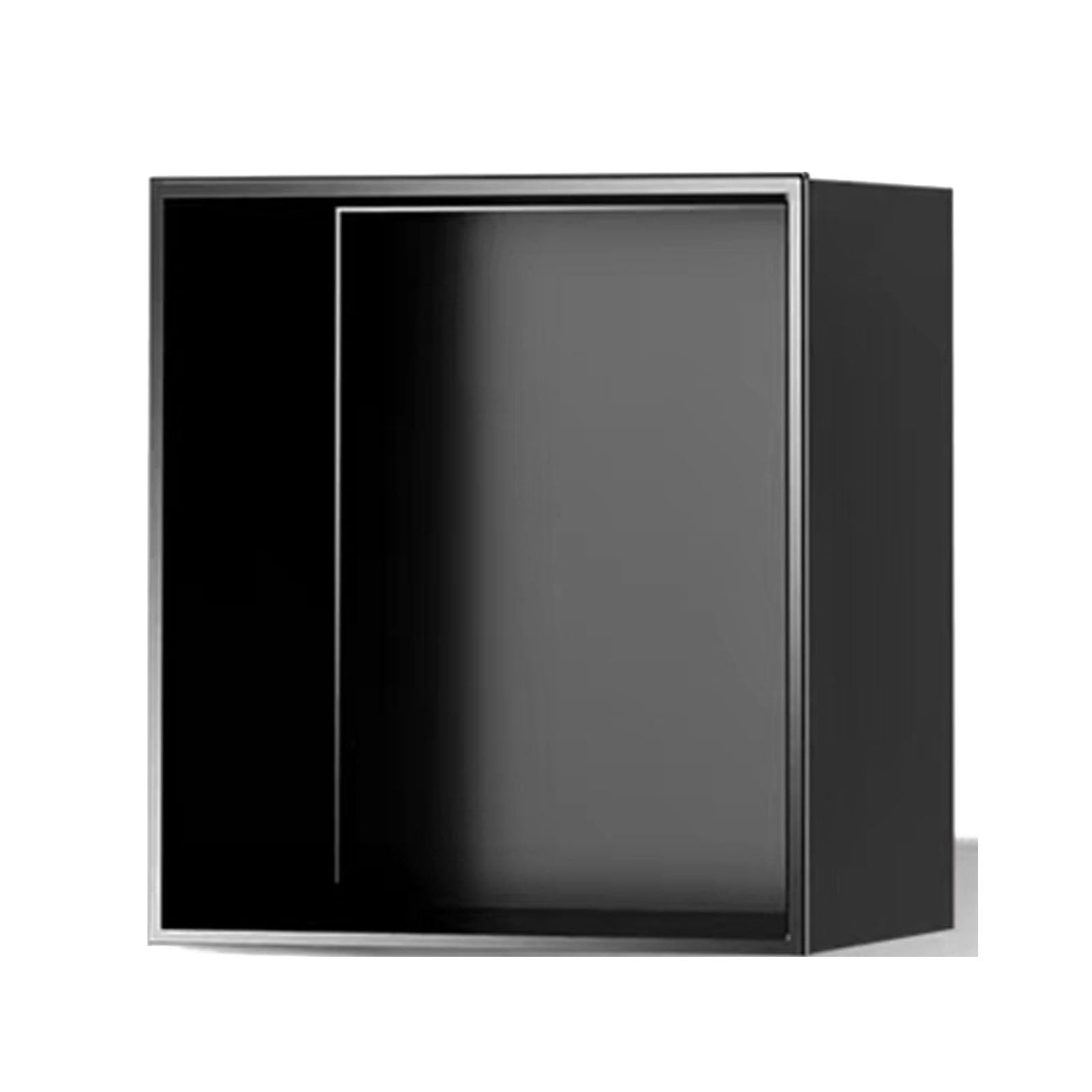 Niche de douche moderne en inox pour organiser la salle de bain familiale