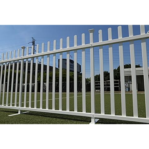 Zippity Outdoor Products ZP19026 Lightweight Portable Vinyl Picket Fence Kit w/Metal Base Cover