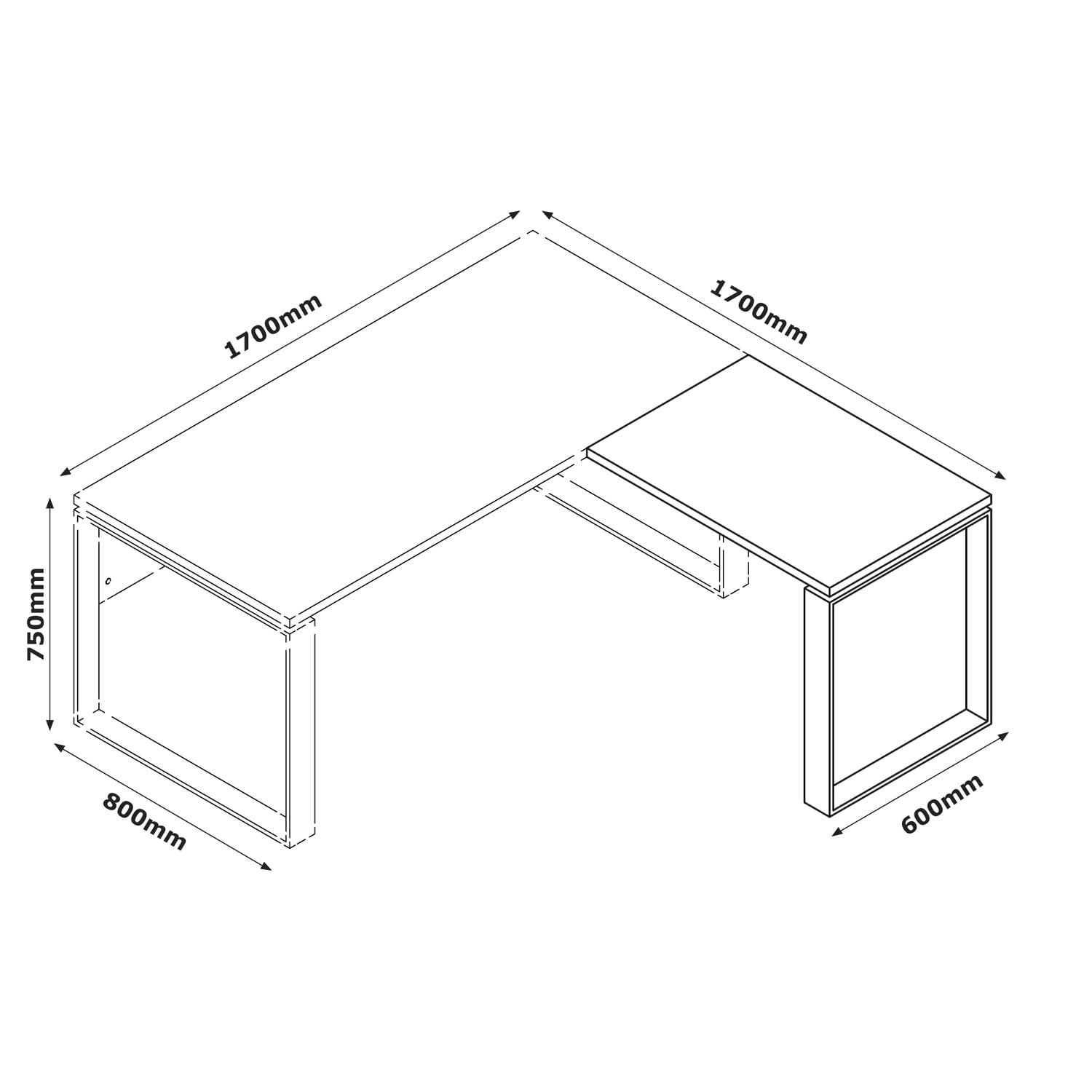 Composad | Scrivania Angolare e Cassettiera con 3 Cassetti e Serratura della Linea Disegno, Set di 2 Mobili per Ufficio, (LxAxP) 170x74,50x80+90 cm, Rovere Sonoma e Bianco Laccato, Made in Italy