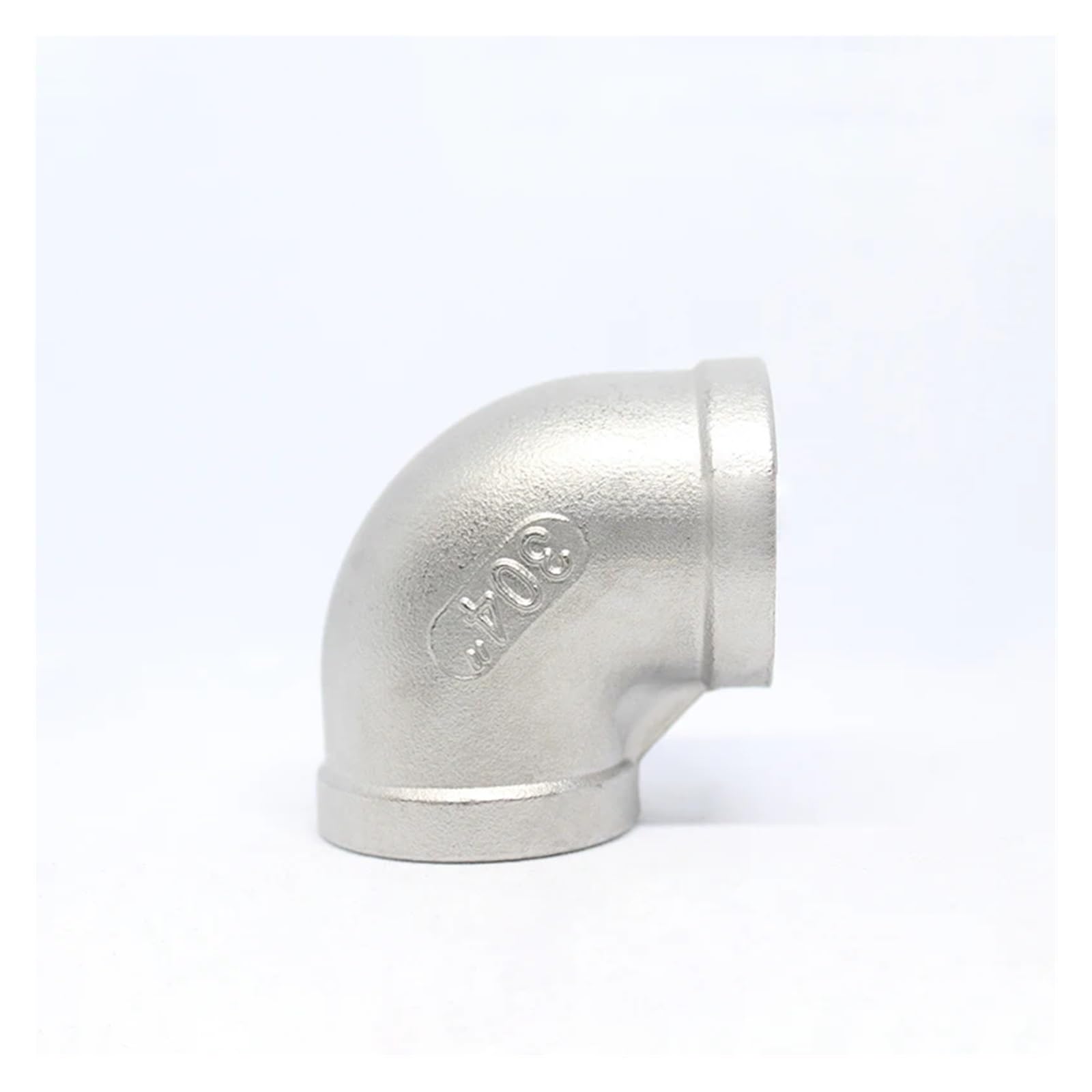 Codo de acero para desviar tuberías de agua con rosca de 1/2 pulgada BSP negro