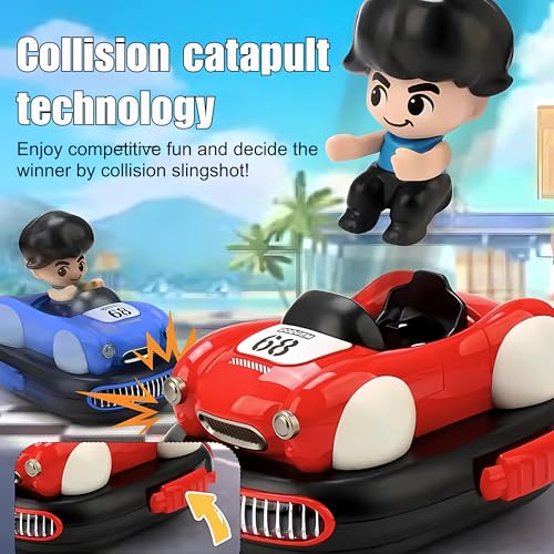 Image of RC Bumper Cars Set of 2 with Ejecting Drivers, 360 Drift 2 Player RC Bumper Car for Kids, Two Player Remote Control Car Battle Bumpers Toy with Music, Battle Bumper Cars for Kids and Adults