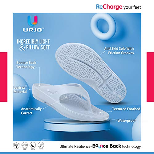 Image of URJO CLASSIC Women's Slippers /FlipFlops Lightweight Super Flexible Arch Support Durable Anti Skid & Stylish Dailywear Slippers /FlipFlops for Women