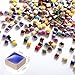 Honeydak 3.3 Lb/1500 Pcs Mosaic Tiles Square Colorful Ceramic Mosaic Tiles Bulk for Crafts 0.4 x 0.4 Inch Glazed Porcelain Pieces for Home Decoration Art Crafts DIY Projects and More