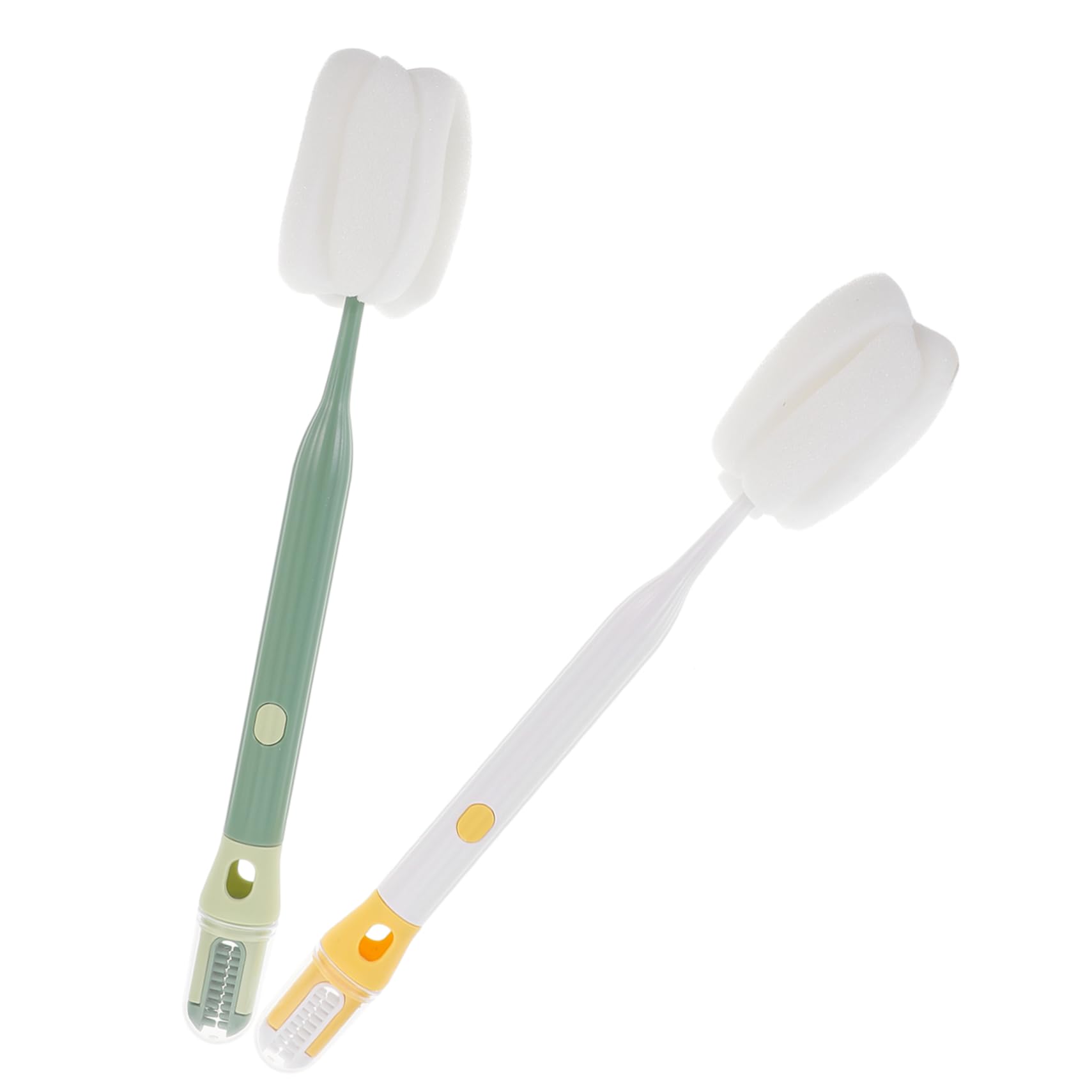 IWOWHERO 2pcs Three-in-one Cup Bottle Cleaning Brush Bottle Brush Cleaner Cup Cleaner Brush Sponge Bottle Brush Vase Cleaning Brush Wine Decanter Cleaning Brush Tumbler Brush Abs