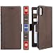iPhone Xs Max Leather Wallet Case - iPulse Vintage Book Series Italian Full Grain Leather Handmade Flip Case for Apple iPhone Xs Max (2018) with Magnetic Closure - Retro Brown
