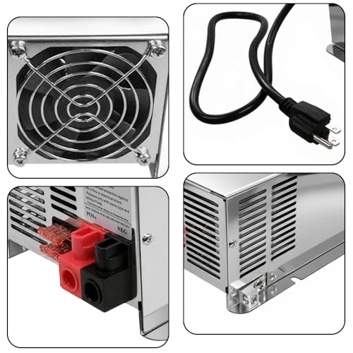 WF-9875 75 Amp Power Converter Deck Mount Charger WF-9875-AD-CB Compatible with RV Trailer Camper Car Boat WF-9800 Series Power WF-9875-MBA WF-9875-LIS Three-Stage Converter Charger 13.2-14.6V DC4