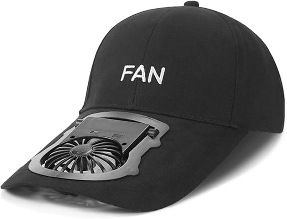 Fan Hat-Men's Women's Novelty Hat,Hat With Fan Built In Solar,Unisex USB Charging 3-Speed Fun Baseball Cap,Women's Sun Hats