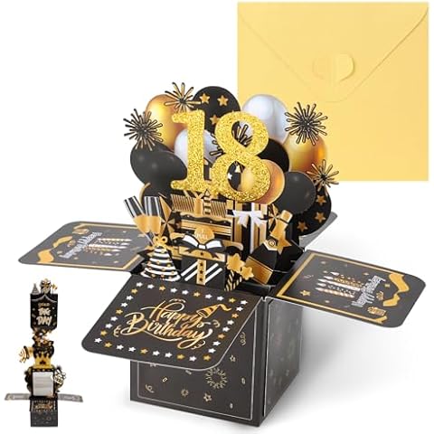 18th Birthday 3D Pop-Up Card for Women Cover